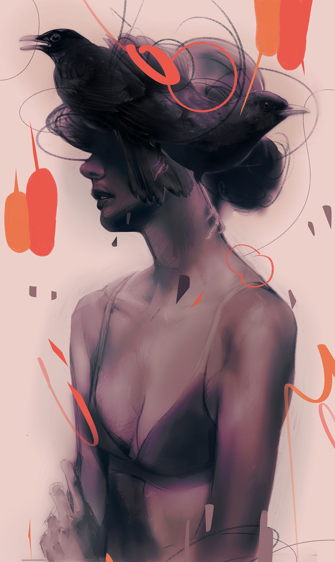 javier-casas-moscko-digitalart-illustration-feminine-attraction artwork by Javier Casas Moscko